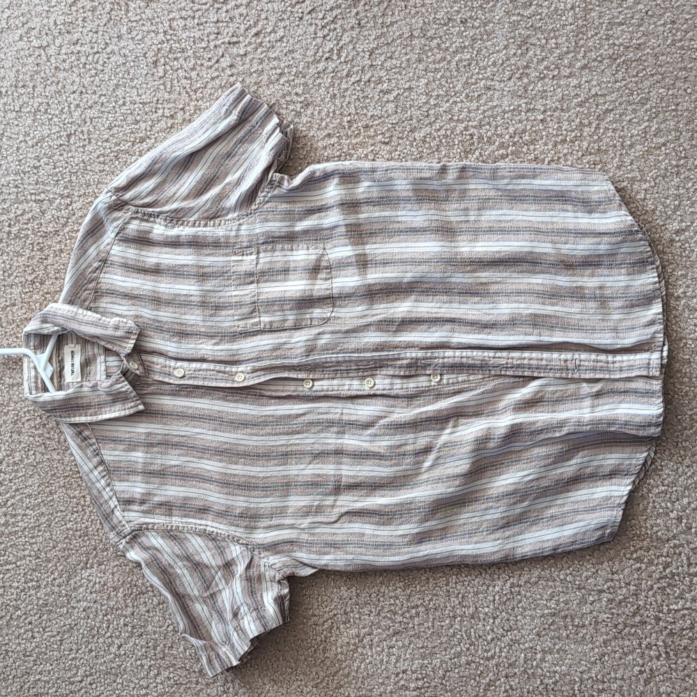 Taylor Stitch linen-blend short sleeve shirt
